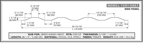 shipping container side wall profile